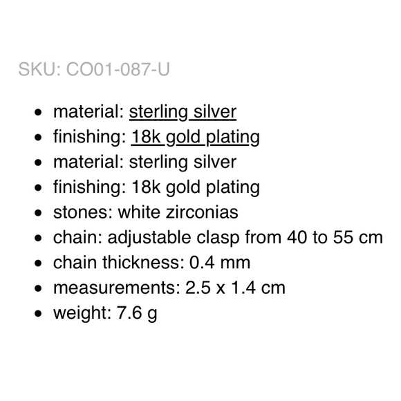 PDPAOLA “River” TALISMAN NECKLACE HR10-20 - Picture 6 of 6